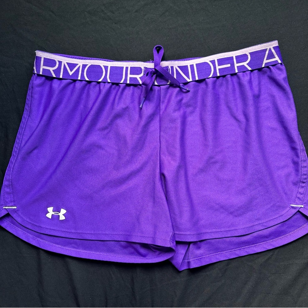 Under Armour Purple Athletic Shorts Lightweight Performance Size Large